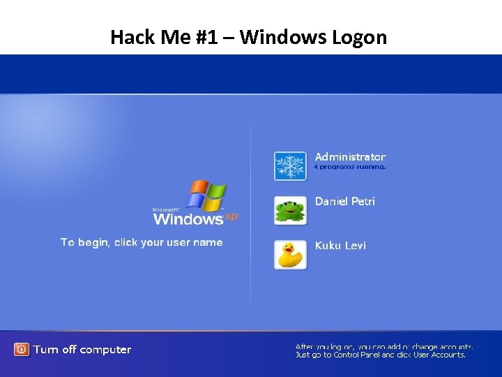 Hack Me #1 – Windows Logon 