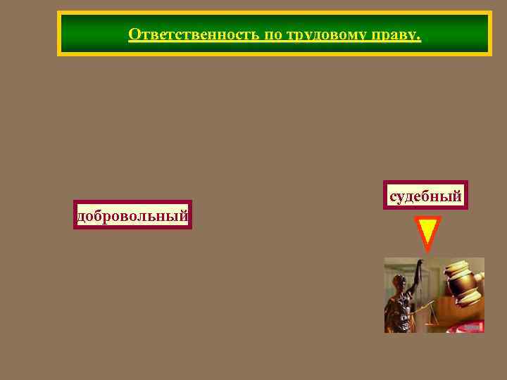 Ответственность по трудовому праву. судебный добровольный 