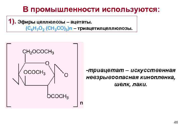 Схема получения триацетата целлюлозы