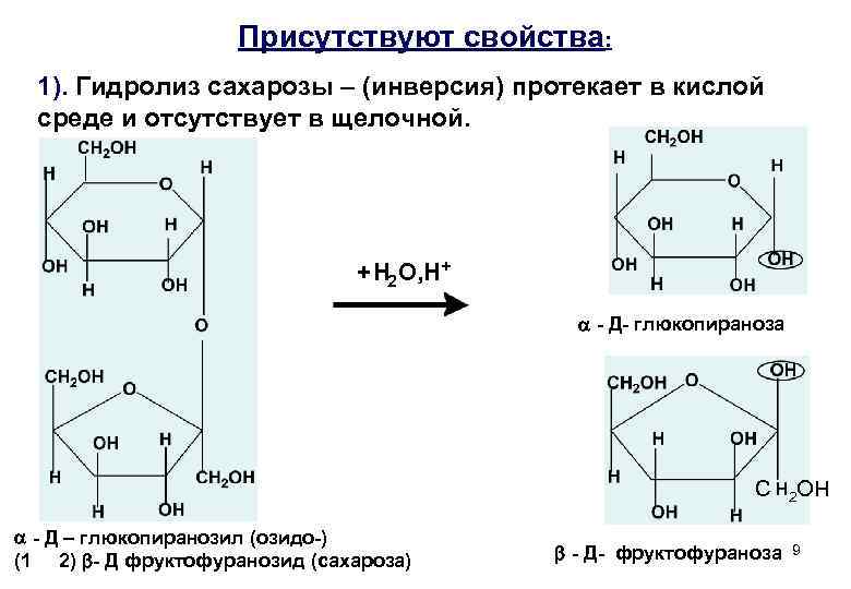 Сахарозу подвергните гидролизу