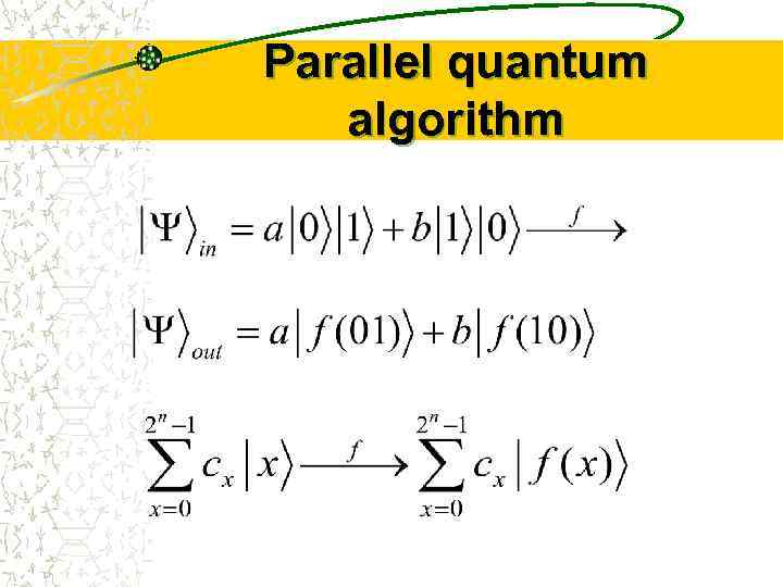 Parallel quantum algorithm 