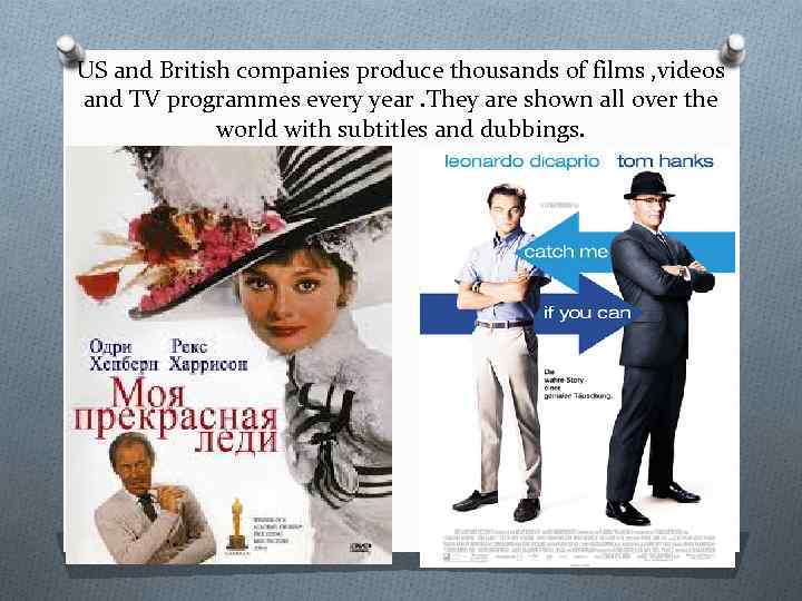 US and British companies produce thousands of films , videos and TV programmes every