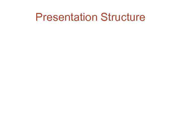 Presentation Structure 