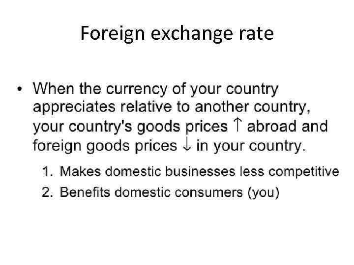 Foreign exchange rate 