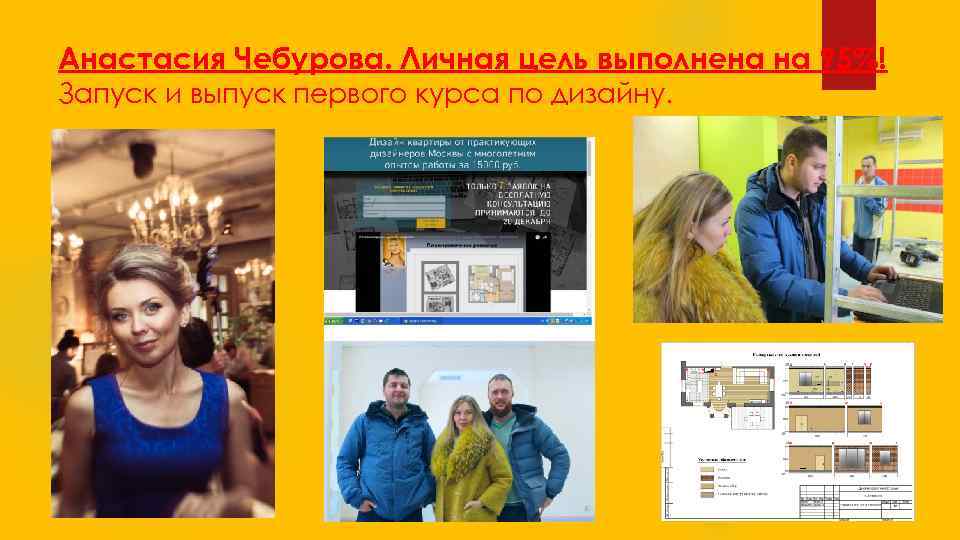 Анастасия Чебурова. Личная цель выполнена на 95%! Запуск и выпуск первого курса по дизайну.
