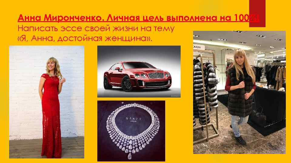 Анна Миронченко. Личная цель выполнена на 100%! Написать эссе своей жизни на тему «Я,
