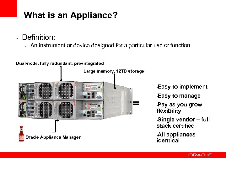 What is an Appliance? • Definition: – An instrument or device designed for a