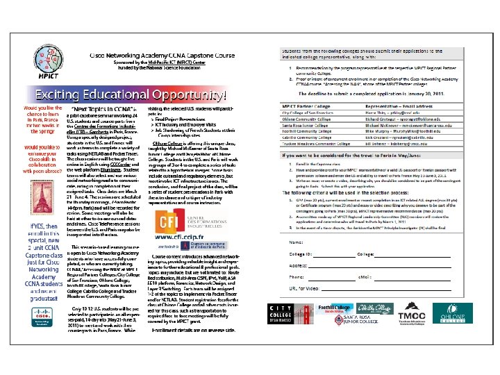 Ø Recruitment of the American students 