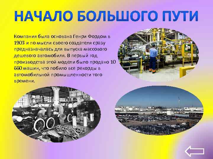 Компания была основана Генри Фордом в 1903 и по мысли своего создателя сразу предназначалась