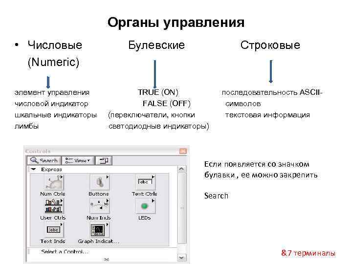 Какой элемент управления