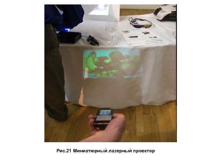  Рис. 21 Миниатюрный лазерный проектор 