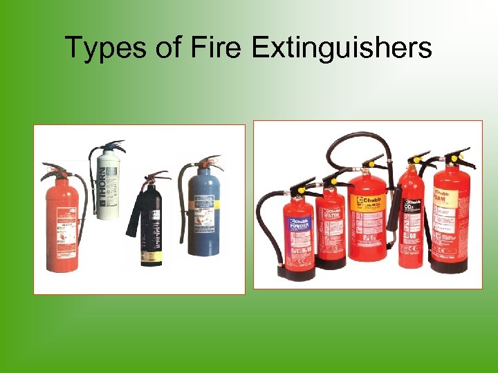 Types of Fire Extinguishers 