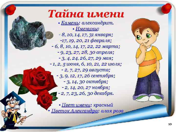 Тайна имени • Камень: александрит. • Именины: - 8, 10, 14, 17, 31 января;