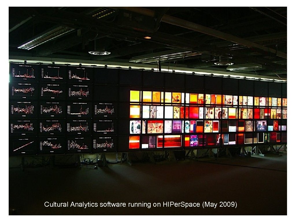 Cultural Analytics software running on HIPer. Space (May 2009) 