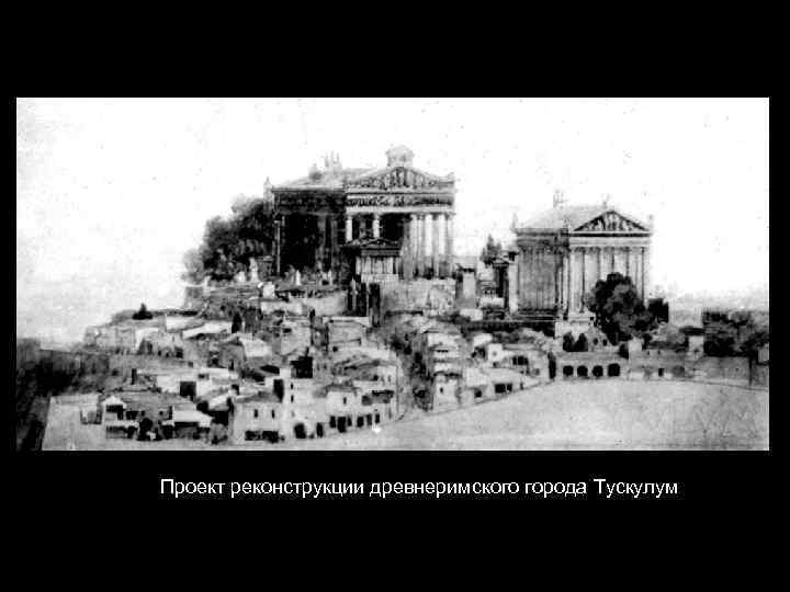 Проект реконструкции древнеримского города Тускулум 