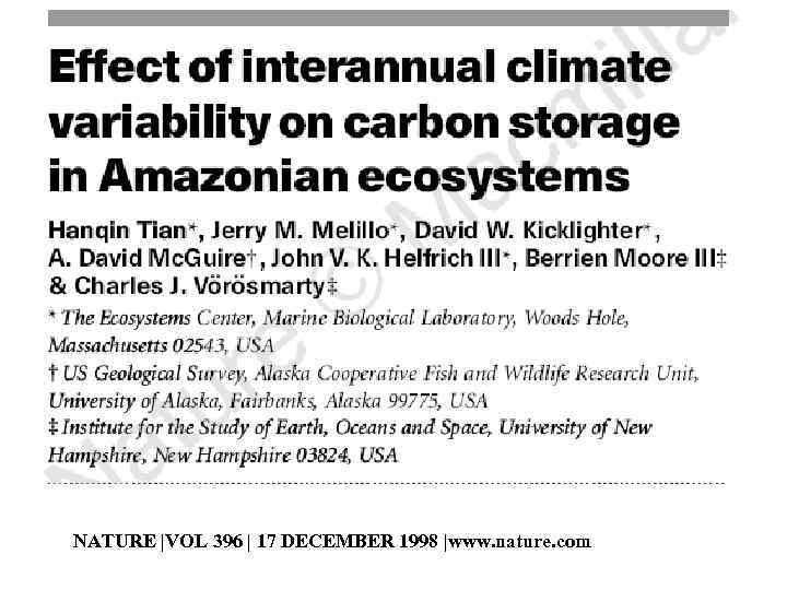 NATURE |VOL 396 | 17 DECEMBER 1998 |www. nature. com 