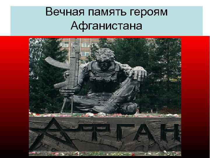 Вечная память героям Афганистана 