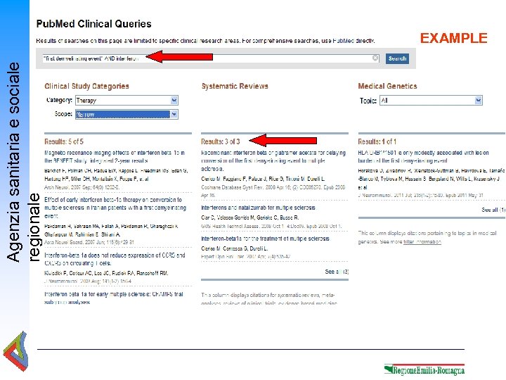 Agenzia sanitaria e sociale regionale EXAMPLE 