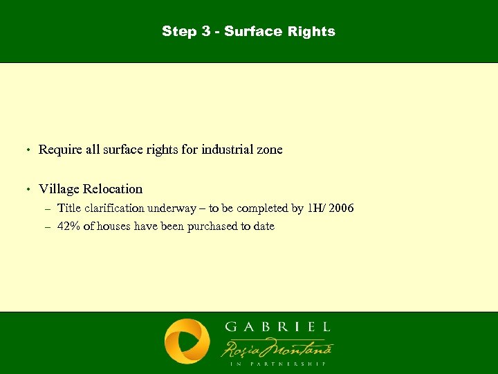 Step 3 - Surface Rights • Require all surface rights for industrial zone •