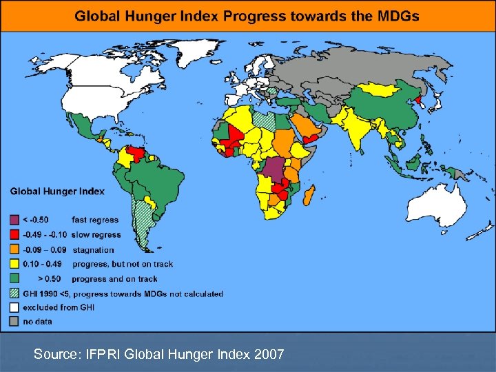 Source: IFPRI Global Hunger Index 2007 