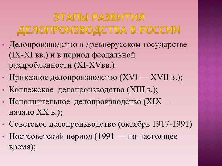 Делопроизводство в древней руси