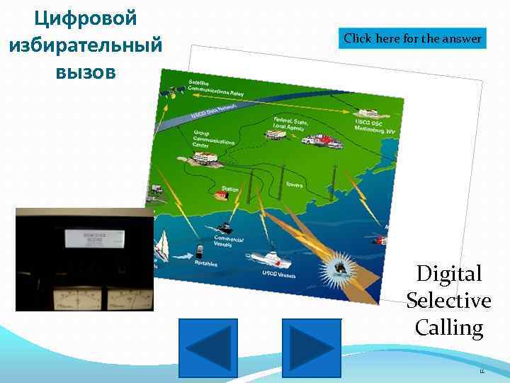 Цифровой избирательный вызов Click here for the answer Digital Selective Calling 11 