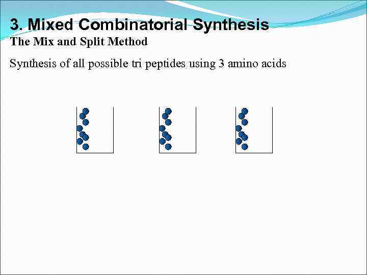 3. Mixed Combinatorial Synthesis The Mix and Split Method Synthesis of all possible tri