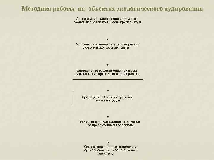 Методика работы на объектах экологического аудирования 