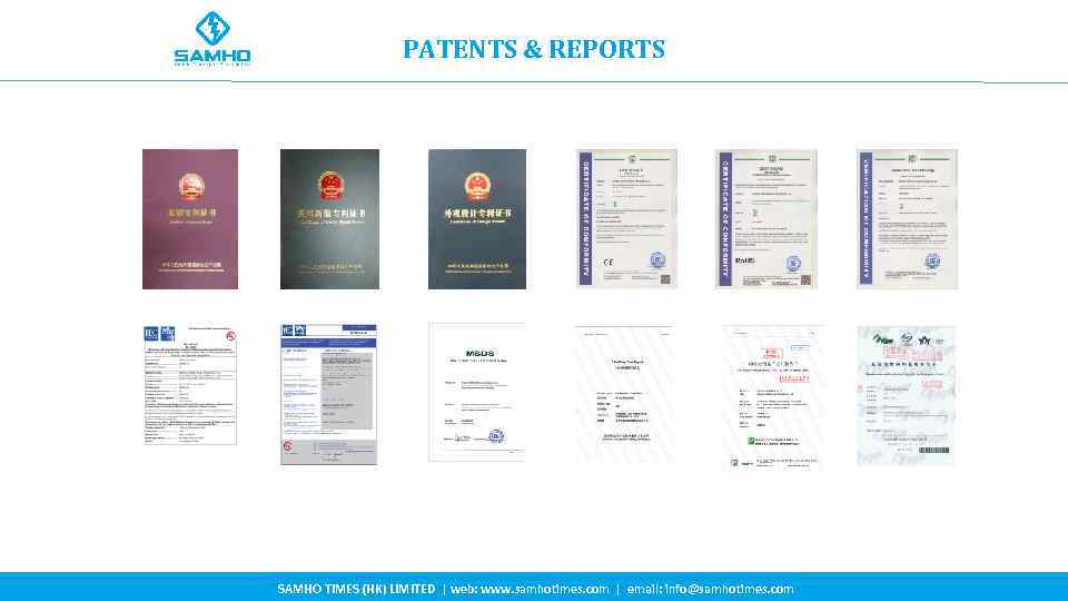 PATENTS & REPORTS SAMHO TIMES (HK) LIMITED | web: www. samhotimes. com | email: