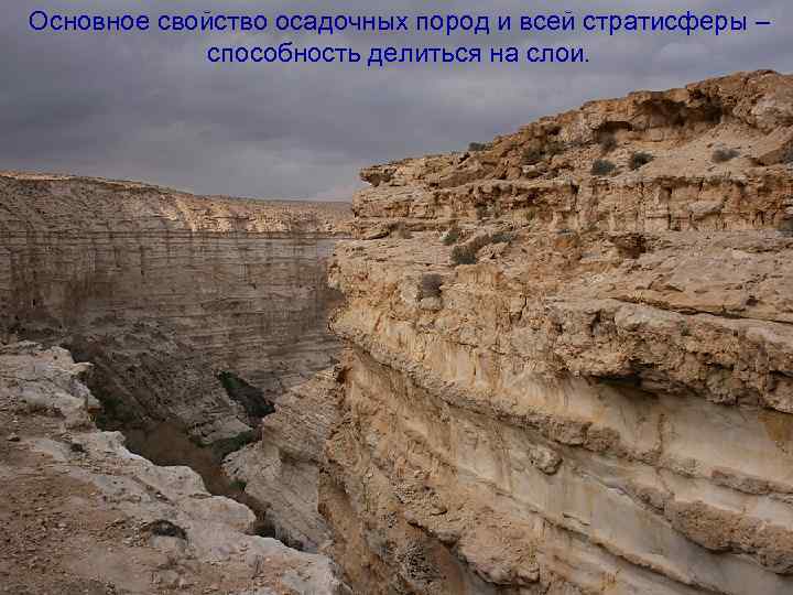 Основное свойство осадочных пород и всей стратисферы – способность делиться на слои. 