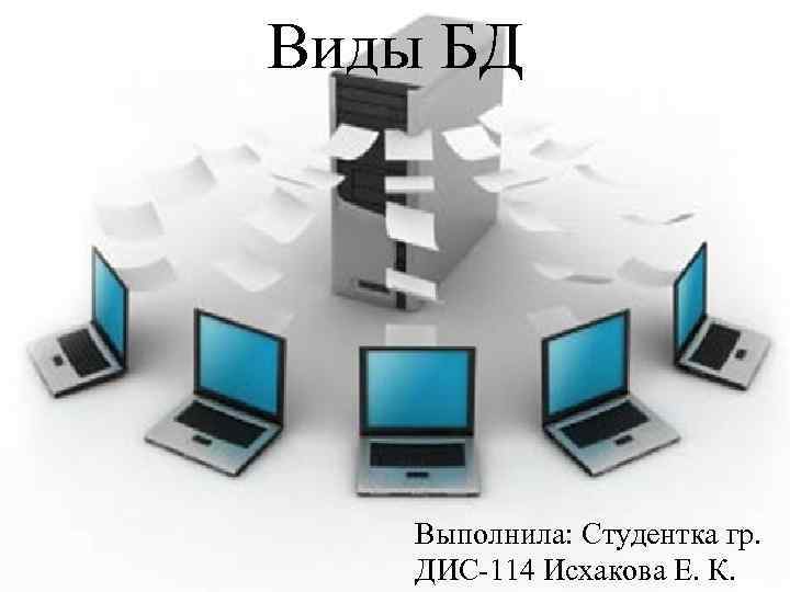 Виды БД Выполнила: Студентка гр. ДИС-114 Исхакова Е. К. 