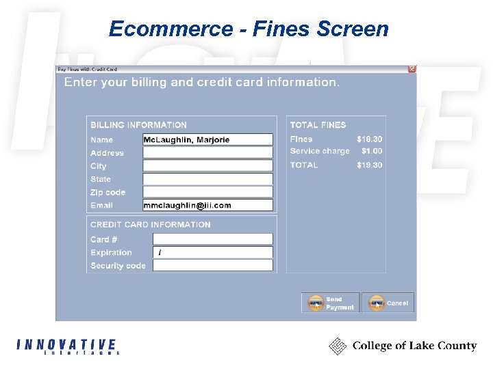 Ecommerce - Fines Screen 