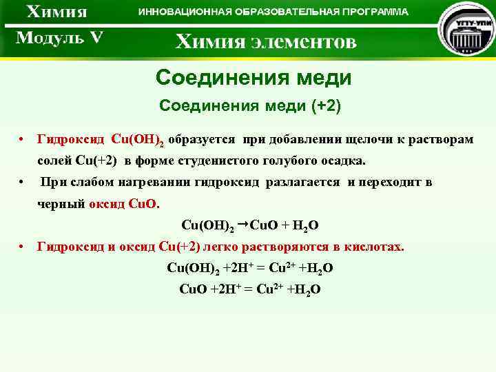 При нагревании образца нитрата меди часть вещества разложилась