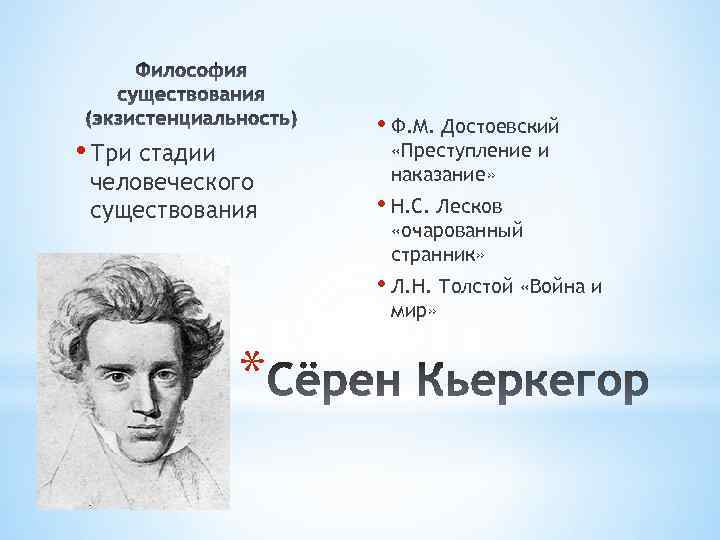  • Ф. М. Достоевский • Три стадии человеческого существования «Преступление и наказание» •