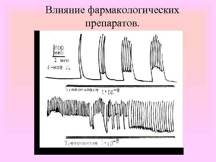 Влияние фармакологических препаратов. 