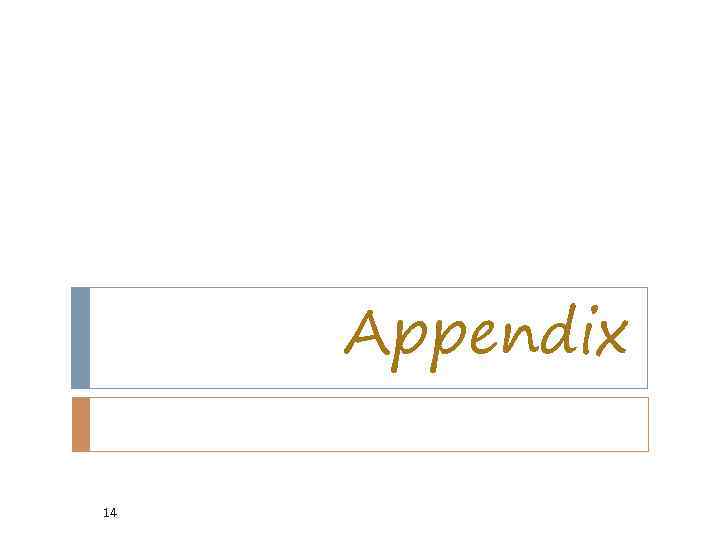 Appendix 14 