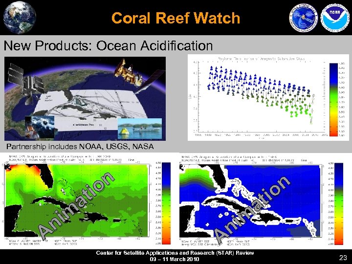 Coral Reef Watch New Products: Ocean Acidification Partnership includes NOAA, USGS, NASA n io