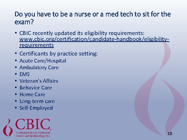 Do you have to be a nurse or a med tech to sit for