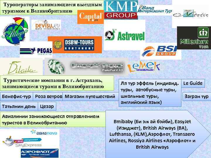 Туроператоры занимающиеся выездным туризмом в Великобританию Туристические компании в г. Астрахань, занимающиеся турами в