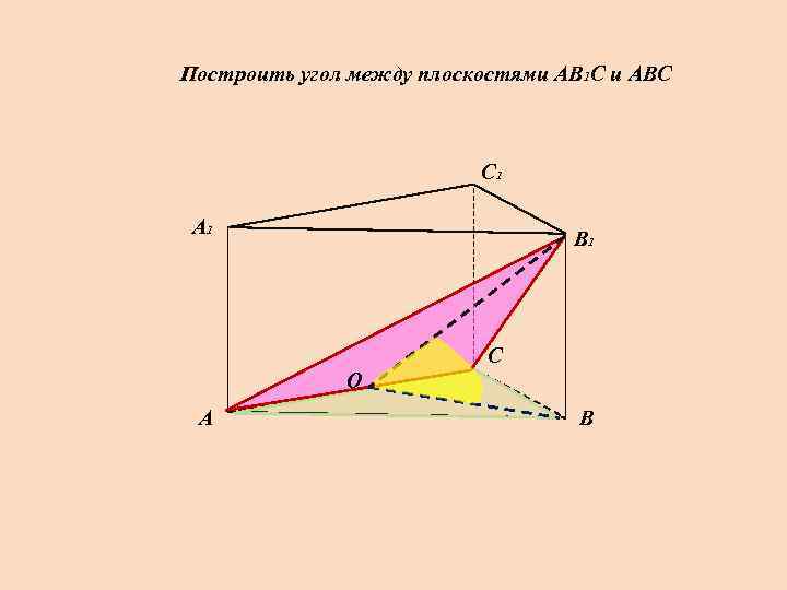 Построить угол между плоскостями АВ 1 С и АВС С 1 А 1 В