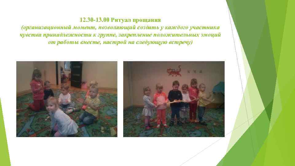 12. 30 -13. 00 Ритуал прощания (организационный момент, позволяющий создать у каждого участника чувства