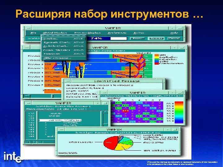 Расширяя набор инструментов … VTune and the Intel logo are trademarks or registered trademarks