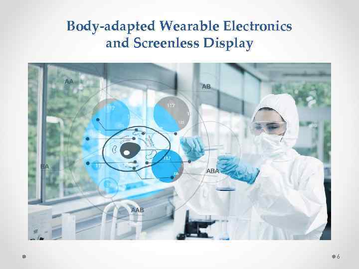 Body-adapted Wearable Electronics and Screenless Display 6 