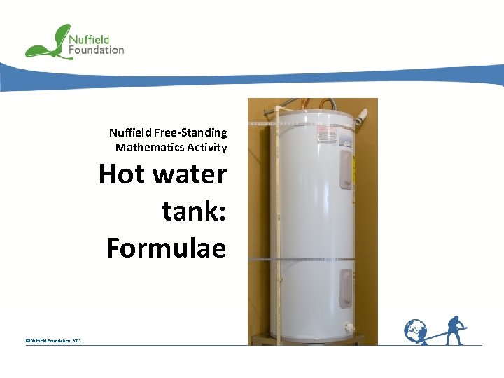 Nuffield FreeStanding Mathematics Activity Hot water tank Formulae