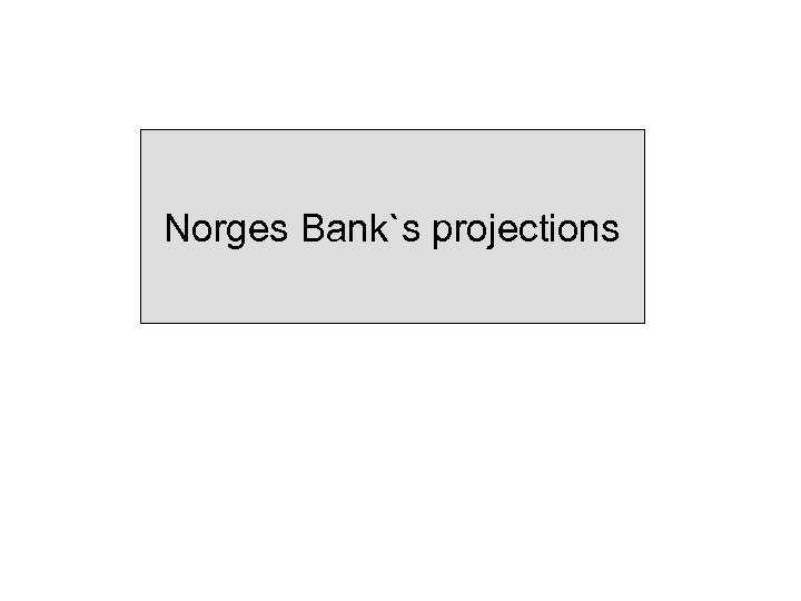 Norges Bank`s projections 