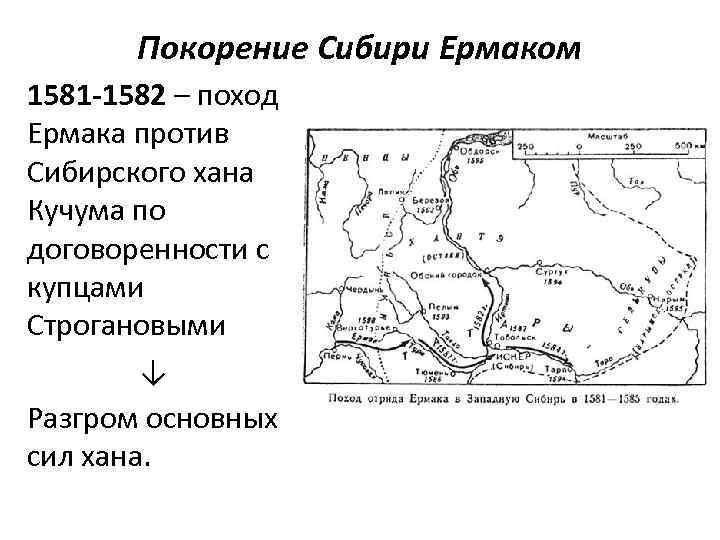 Походы ермака в сибирь карта егэ