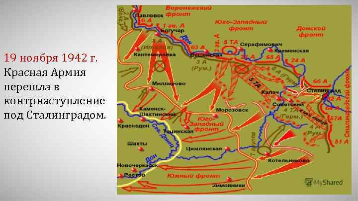 19 ноября 1942 г. Красная Армия перешла в контрнаступление под Сталинградом. 