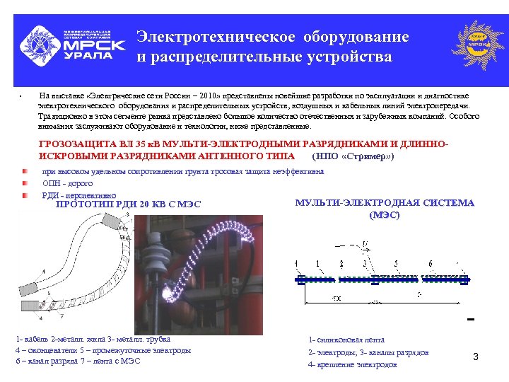 Электротехническое оборудование и распределительные устройства • На выставке «Электрические сети России – 2010» представлены