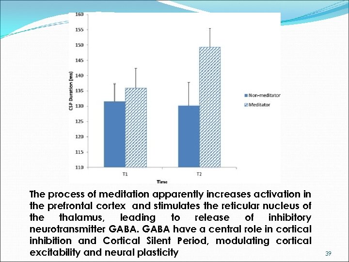 The process of meditation apparently increases activation in the prefrontal cortex and stimulates the