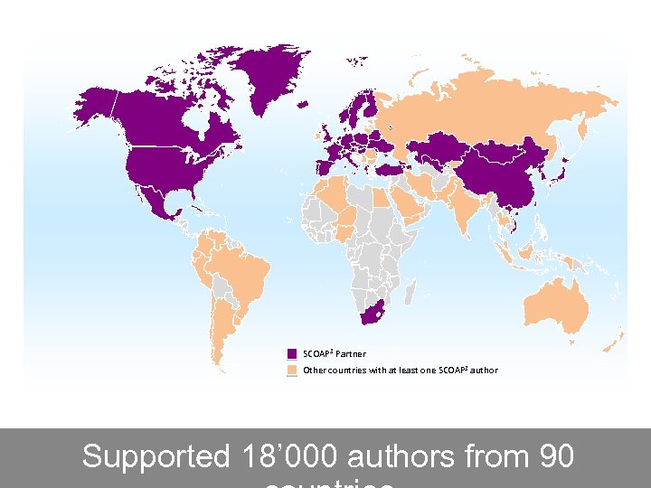 SCOAP 3 Partner Other countries with at least one SCOAP 3 author Supported 18’
